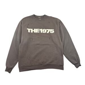 The 1975 Distressed Band Crewneck Sweatshirt Pullover Men's Medium Indie